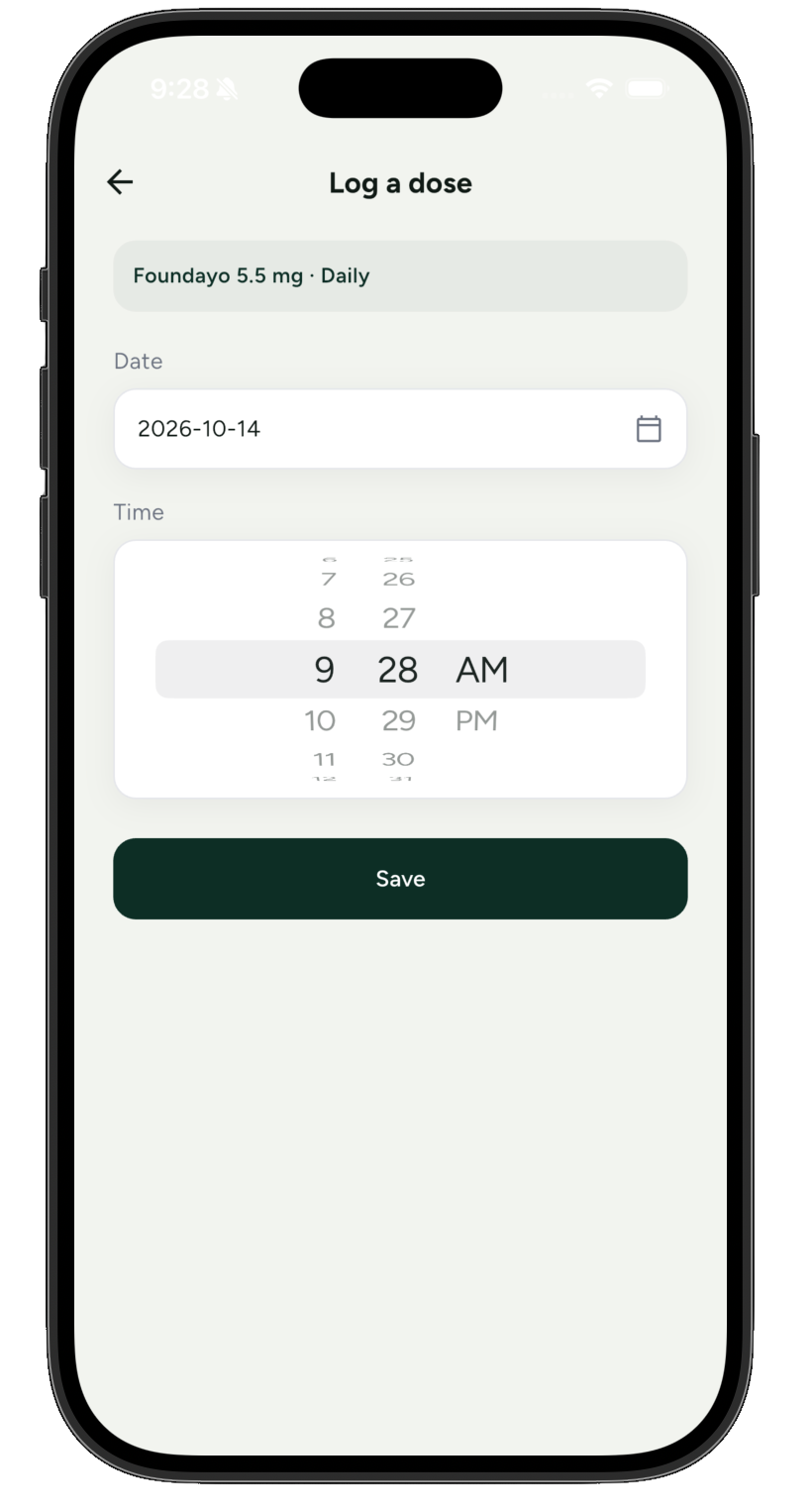 Qare app Dose screen